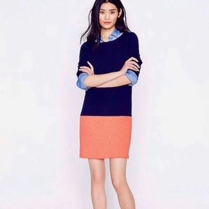 J.Crew Maritime Colorblock Dress (Navy & Coral)